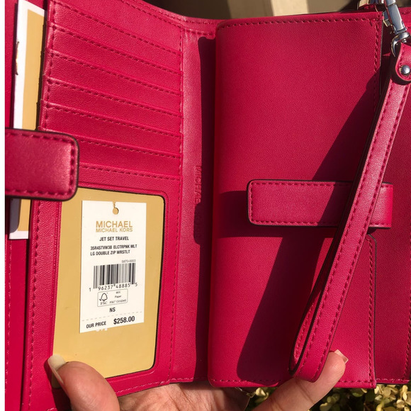 New Michael Kors Double Zip Wristlet Phone Wallet - Picture 8 of 8